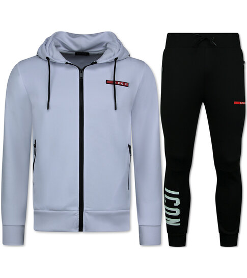 TopStar  ICON  Joggingpakken Heren  - Trainingspakken  - Huispakken Heren Volwassenen -  11759 - Wit/Zwart