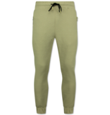 True Rise Tweedelige Set - Trainingspak Heren - Joggingpak Heren Volwassenen - Huispak Heren - 5035 - Bruin