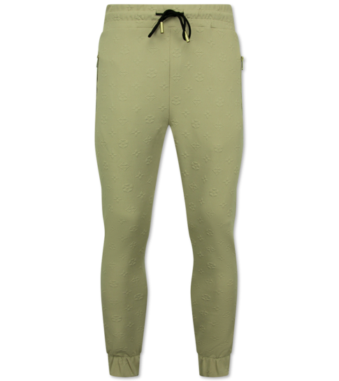 True Rise Tweedelige Set - Trainingspak Heren - Joggingpak Heren Volwassenen - Huispak Heren - 5035 - Bruin