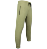 True Rise Tweedelige Set - Trainingspak Heren - Joggingpak Heren Volwassenen - Huispak Heren - 5035 - Bruin