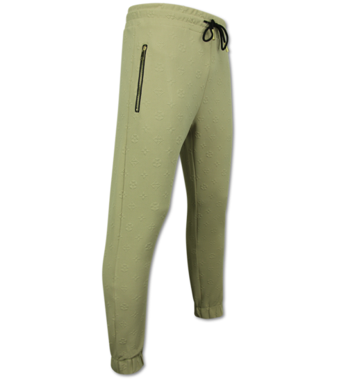 True Rise Tweedelige Set - Trainingspak Heren - Joggingpak Heren Volwassenen - Huispak Heren - 5035 - Bruin
