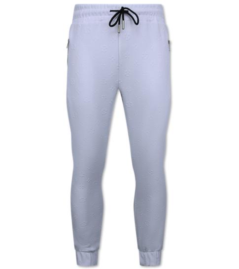 True Rise Vrijetijdspak Heren - Trainingspak Heren - Joggingpak Heren Volwassenen - 5035 - Wit
