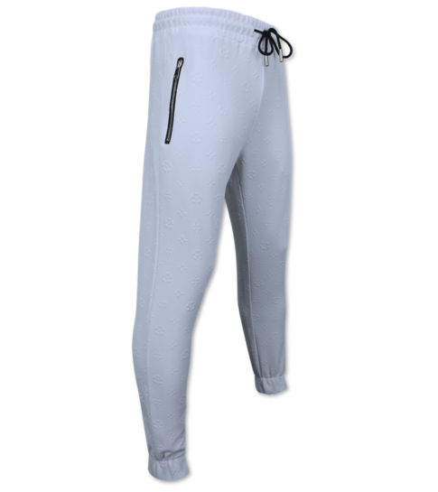 True Rise Vrijetijdspak Heren - Trainingspak Heren - Joggingpak Heren Volwassenen - 5035 - Wit