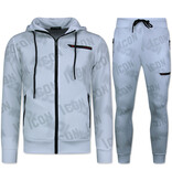 True Rise ICON Twinset - Trainingspakken Heren - Joggingpak Heren Volwassenen - Huispak -  3790 - Wit