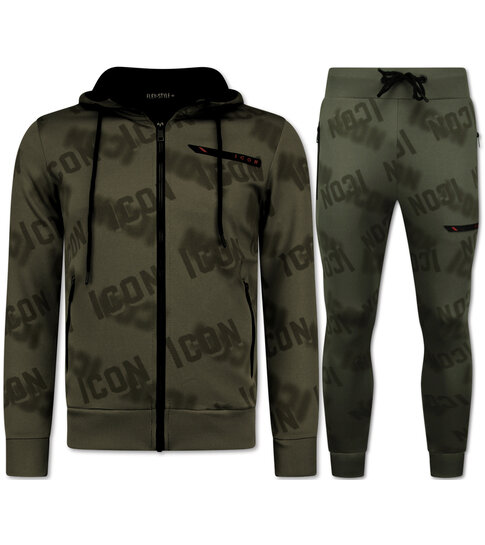 True Rise ICON Twinset - Joggingpak Heren Volwassenen - Trainingspakken Heren - Huispak -  3790 - Grijs