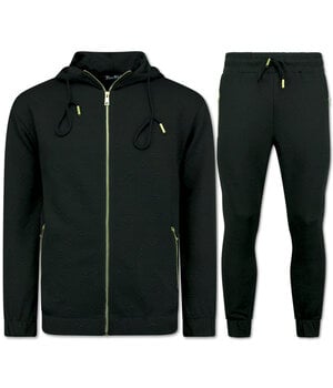 True Rise Zomer Trainingspak Heren - Joggingpak Heren Volwassenen - Huispak Heren - 5035 - Zwart