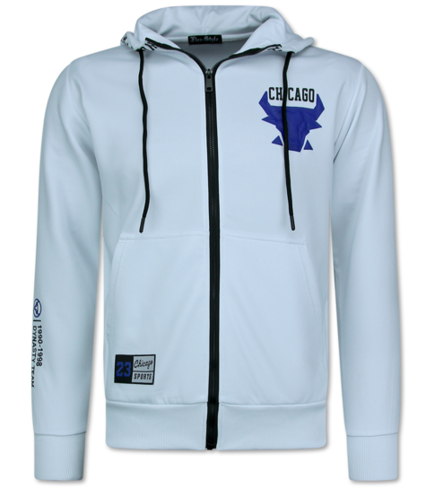 True Rise Chicago Trainingspakken Heren  - Bull Joggingpak Heren - Huispak Heren Volwassenen - 5231 - Wit