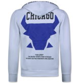 True Rise Chicago Trainingspakken Heren  - Bull Joggingpak Heren - Huispak Heren Volwassenen - 5231 - Wit