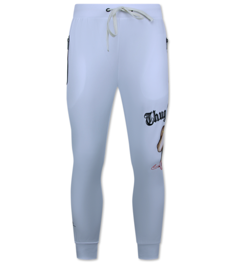 True Rise 2Pac Joggingpak Heren  - Tupac Trainingspakken Heren - Huispak Heren Volwassenen - 3390 - Wit