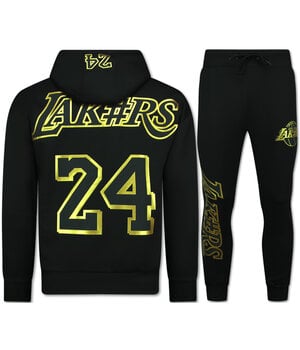 True Rise Lakers Joggingpak Heren  - Lakers Trainingspakken Heren - Huispak Heren Volwassenen - 3793 - Zwart/Goud