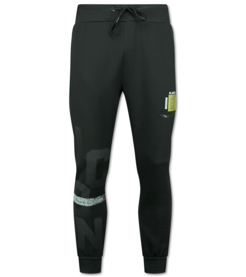 True Rise ICON Hoodie Gouden Print - Joggingpak Heren Volwassenen - Trainingspakken Heren - 3789 - Zwart