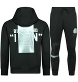 TopStar ICON Hoodie Zilveren Print - Joggingpak Heren Volwassenen - Trainingspakken Heren - 3789 - Zwart