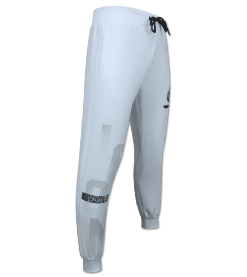 True Rise ICON Trui Twinset Zwarte Print - Joggingpak Heren Volwassenen - Trainingspakken Heren - Huispak -  3789 - Wit