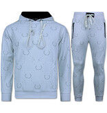 TopStar Joggingpak Volwassenen  - Trainingspak Heren - Twinset Heren - 3955 - Wit