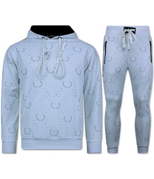 True Rise Joggingpak Volwassenen  - Trainingspak Heren - Twinset Heren - 3956 - Wit