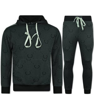 True Rise Trainingspak Heren - Huispak voor Mannen  - Joggingpak Volwassenen - Twinset - 3956 - Grijs