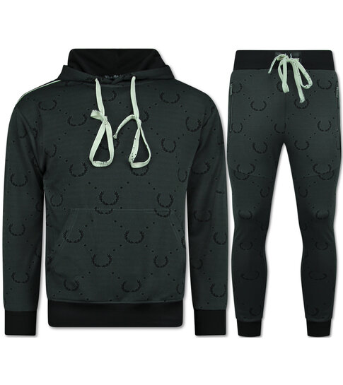 TopStar Trainingspak Heren - Huispak voor Mannen  - Joggingpak Volwassenen - Twinset - 3956 - Grijs