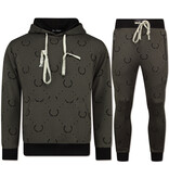 True Rise Huispak voor Mannen  - Joggingpak Volwassenen - Trainingspak Heren - Twinset - 3956 - Bruin