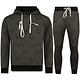 Huispak voor Mannen  - Joggingpak Volwassenen - Trainingspak Heren - Twinset - 3956 - Bruin