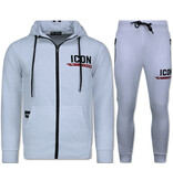 True Rise Huispak ICON -  Trainingspak Heren - Joggingpak Heren Volwassenen -  3877 - Wit