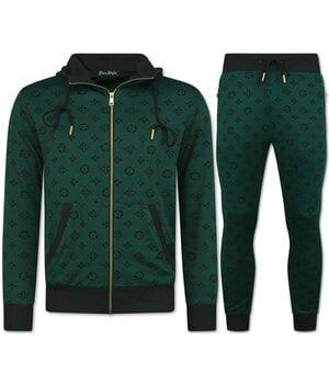 True Rise Joggingpak Heren Volwassenen - Trainingspak Heren - Huispak Heren - Twinset - 5036 - Groen