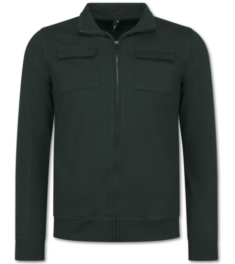 Baker's Heren Vesten met Rits  - Zonder Capuchon - Sweatvest Heren - 579 - Zwart