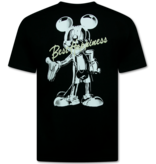 Top Star T shirt Heren met Print Grappig - Oversized T shirt Heren - Happiness - 688 - Zwart