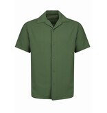 ENOS Twinset  - Ribbed  Oversized  Shirt - Zomerset Heren - Two Piece Setje - Co ord Set - 915 - Groen