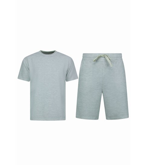 ENOS Zomerset Heren - Ribbed  Oversized - Two Piece Setje - Twinset - Co ord Set - 918 - Grijs