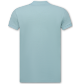 New Ment Poloshirt - Poloshirts Heren Korte Mouw - Poloshirt Heren - Slim Fit - A150 - Licht Blauw