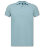 New Ment Poloshirt - Poloshirts Heren Korte Mouw - Poloshirt Heren - Slim Fit - A150 - Licht Blauw