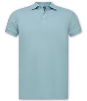 New Ment Poloshirt - Poloshirts Heren Korte Mouw - Poloshirt Heren - Slim Fit - A150 - Licht Blauw