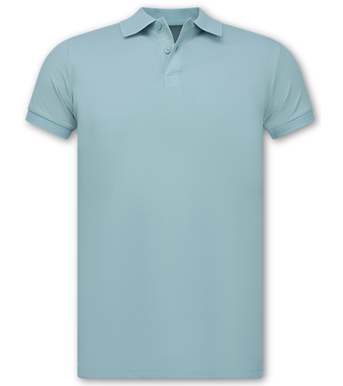 New Ment Poloshirt - Poloshirts Heren Korte Mouw - Poloshirt Heren - Slim Fit - A150 - Licht Blauw