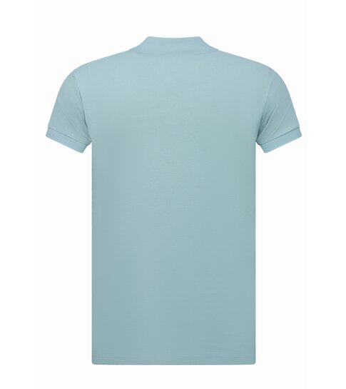 New Ment Poloshirt - Poloshirts Heren Korte Mouw - Poloshirt Heren - Slim Fit - A150 - Licht Blauw