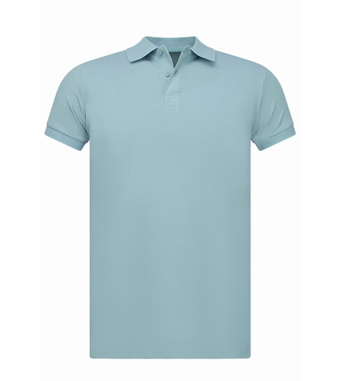 New Ment Poloshirt - Poloshirts Heren Korte Mouw - Poloshirt Heren - Slim Fit - A150 - Licht Blauw