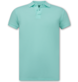 New Ment Polo Heren - Poloshirts Heren Korte Mouw - Herenpolo - Slim Fit - A150 - Mint Groen