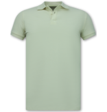 True Rise Polo Shirt Heren - Heren Poloshirts Korte Mouw  - Polo Heren - Slim Fit - A150 - Beige