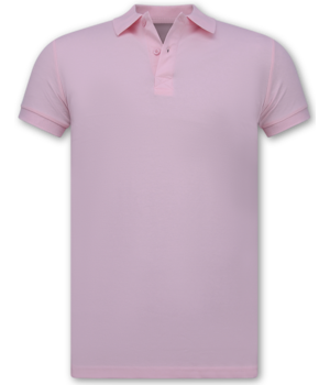 New Ment Heren Polo - Polo Heren Korte Mouw  - Polo Heren - Slim Fit - A150 - Roze
