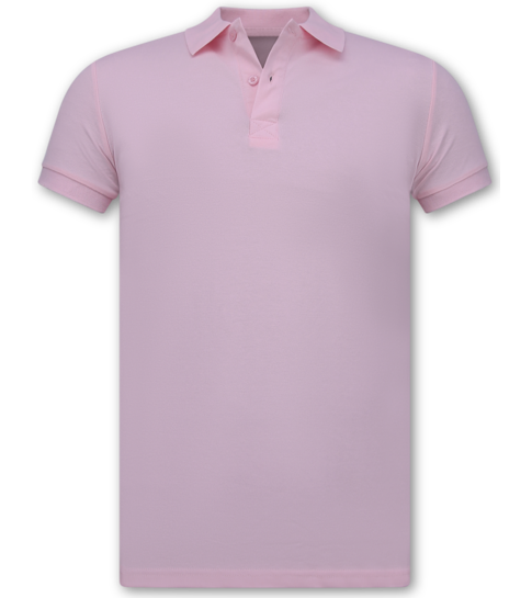 New Ment Heren Polo - Polo Heren Korte Mouw  - Polo Heren - Slim Fit - A150 - Roze
