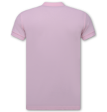 True Rise Heren Polo - Polo Heren Korte Mouw  - Polo Heren - Slim Fit - A150 - Roze