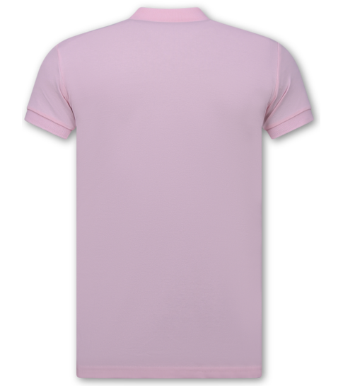 True Rise Heren Polo - Polo Heren Korte Mouw  - Polo Heren - Slim Fit - A150 - Roze
