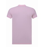 New Ment Heren Polo - Polo Heren Korte Mouw  - Polo Heren - Slim Fit - A150 - Roze