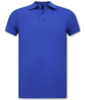 New Ment Heren Polo - Polo Heren Korte Mouw  - Polo Shirt Heren - Slim Fit - A150 - Cobalt Blauw