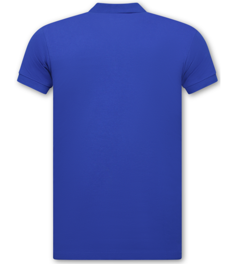 New Ment Heren Polo - Polo Heren Korte Mouw  - Polo Shirt Heren - Slim Fit - A150 - Cobalt Blauw