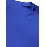 New Ment Heren Polo - Polo Heren Korte Mouw  - Polo Shirt Heren - Slim Fit - A150 - Cobalt Blauw