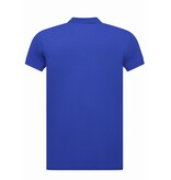 True Rise Heren Polo - Polo Heren Korte Mouw  - Polo Shirt Heren - Slim Fit - A150 - Cobalt Blauw