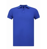 True Rise Heren Polo - Polo Heren Korte Mouw  - Polo Shirt Heren - Slim Fit - A150 - Cobalt Blauw