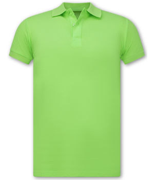 New Ment Poloshirt Heren - Heren Poloshirts Korte Mouw - Polo Heren - Slim Fit - A150 - Geel