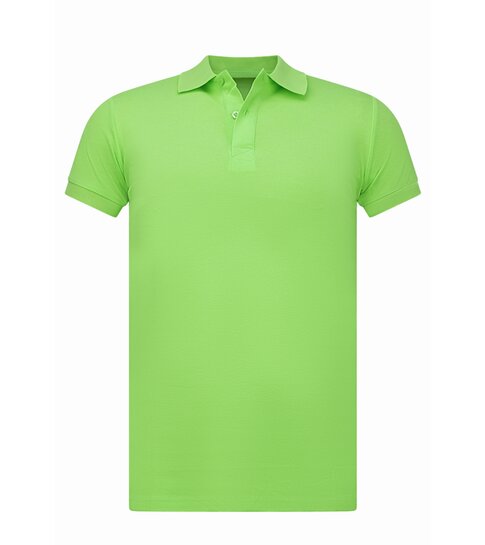 New Ment Poloshirt Heren - Heren Poloshirts Korte Mouw - Polo Heren - Slim Fit - A150 - Geel