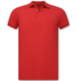 True Rise Heren Polo - Poloshirts Heren Korte Mouw - Polo Shirt Heren - Slim Fit - A150 - Rood